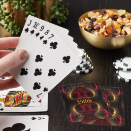 Gothic Valentinstag Gold Herzen Dark Arts Spielkarten
