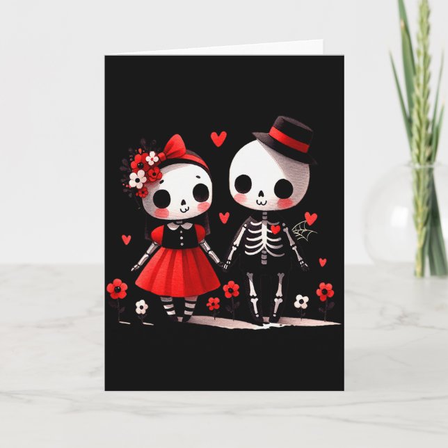 Gothic Valentinstag  Karte (Vorderseite)