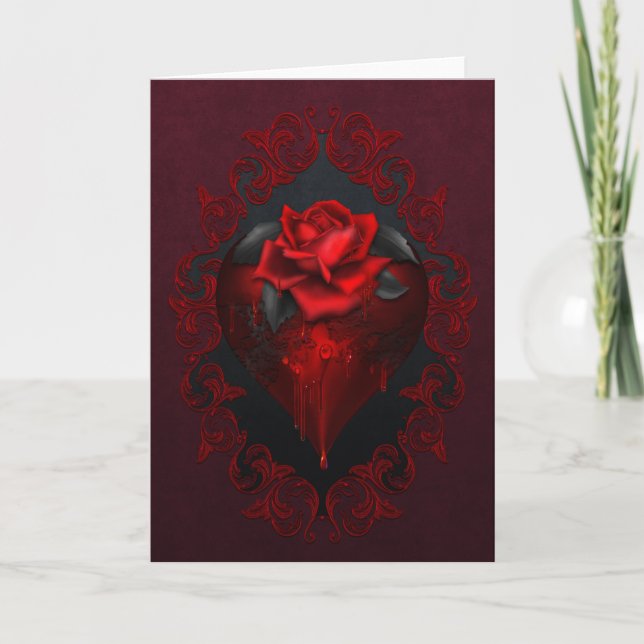 Gothic-Valentinstag-Karte Karte (Vorderseite)