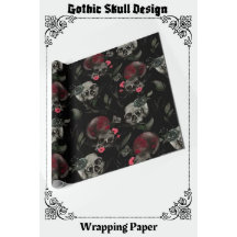 Gothic Valentinstag Red Black Rose Skulls