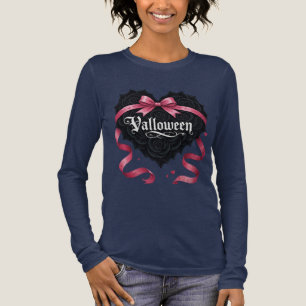 Gothic Valloween Schrift Rosen und Girlanden Tri-Blend Shirt
