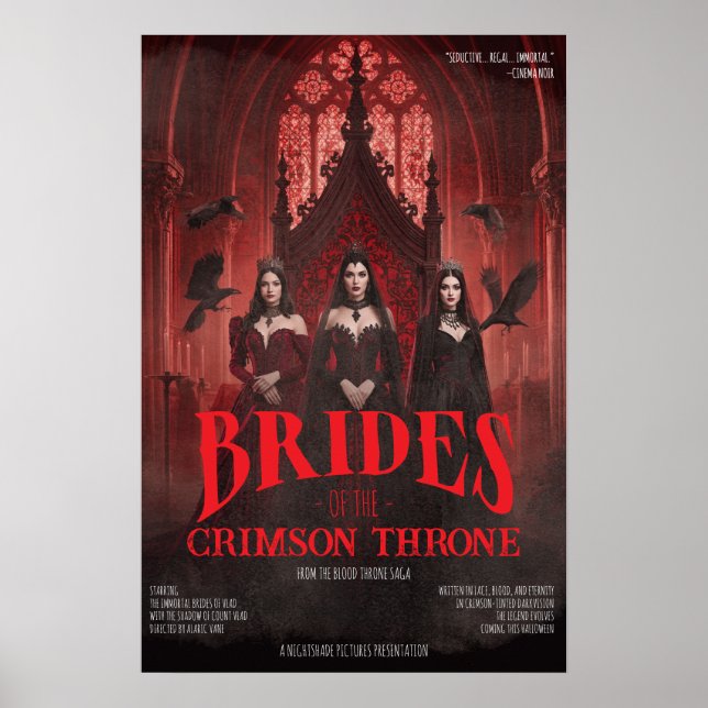 Gothic Vampir Bräute Crimson Throne Poster (Vorne)