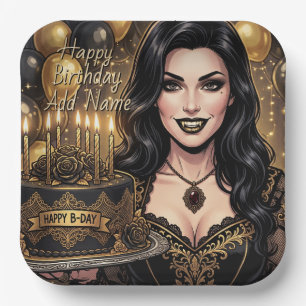 Gothic Vampir Geburtstag Elegante dunkle Fantas Pappteller