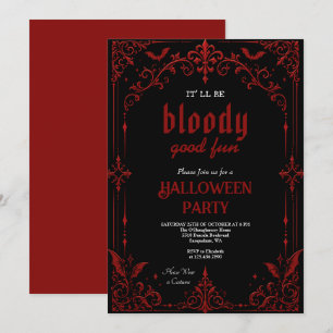 Gothic-Vampir-Halloween-Party Einladung