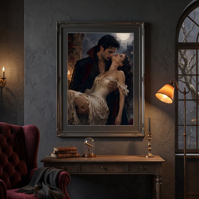 Gothic-Vampir-Romanze - Fantasy-Vampir & Dame Poster (Von Creator hochgeladen)