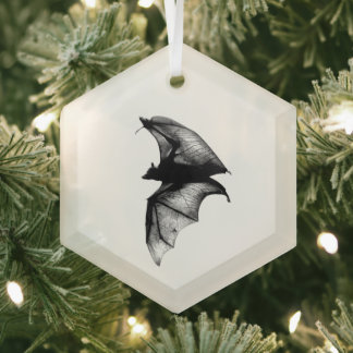 Gothic Vampire Bats Ornament Aus Glas