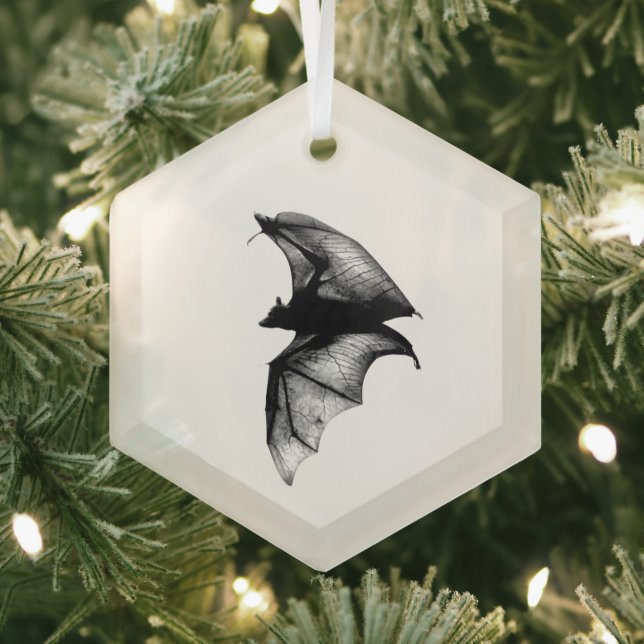Gothic Vampire Bats Ornament Aus Glas (Insitu)