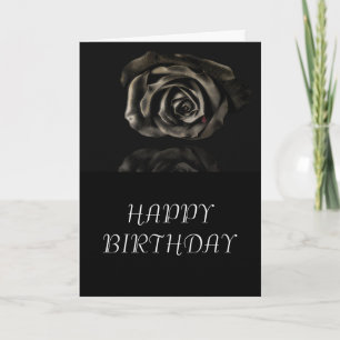 Gothic Vampire Black Rose zum Geburtstag Karte