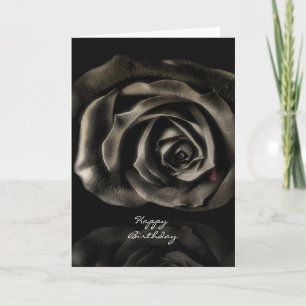 Gothic Vampire Black Rose zum Geburtstag Karte