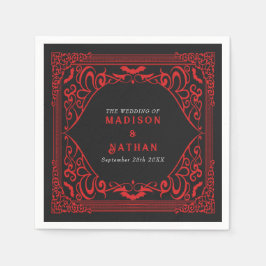 Gothic Vampire Cathedral Wedding Serviette