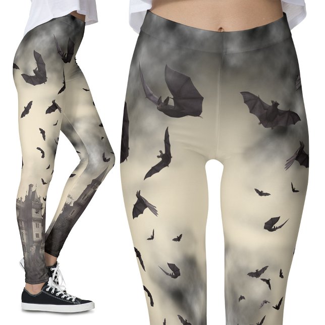 Gothic Vampire Dracula Castle Halloween Leggings (Von Creator hochgeladen)