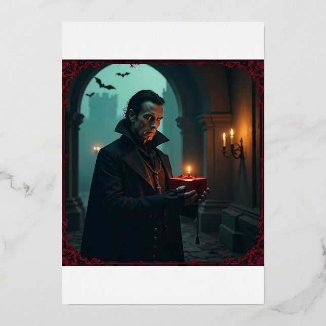 Gothic Vampire Einladung zum Geburtstag (Vorderseite)