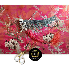 Gothic Vampire Skeleton Mermaid Skull Decoupage Seidenpapier