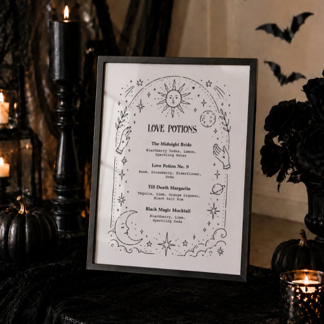 Gothic-verwunschene Halloween-Brautjungfernabschie Poster (Von Creator hochgeladen)