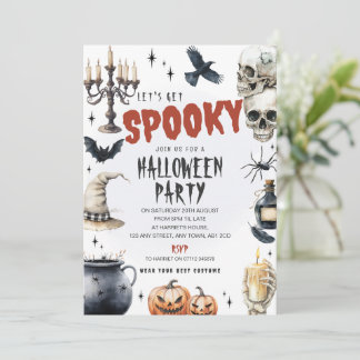 Gothic verzauberte Halloween-Party-Einladung Einladung