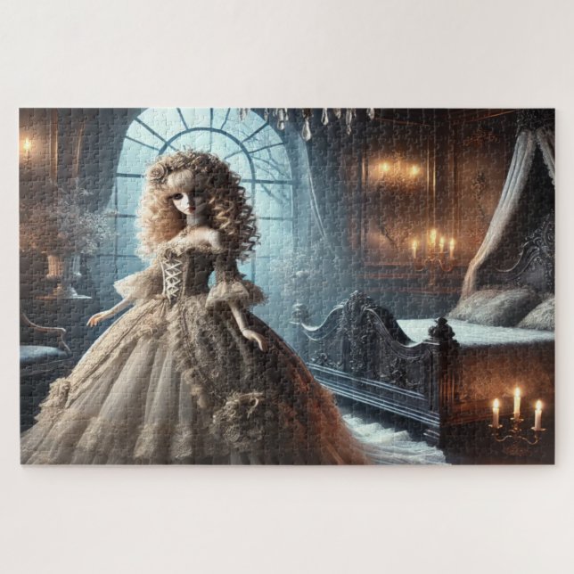 Gothic Victorian Doll – Dark Elegance Puzzle (Horizontal)