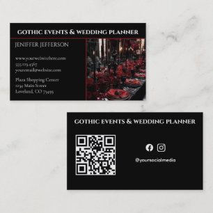 Gothic-Victorian-Event- & Hochzeitsplaner Visitenkarte