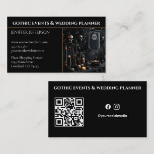 Gothic-Victorian-Event- & Hochzeitsplaner Visitenkarte