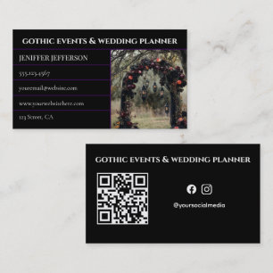 Gothic-Victorian-Event- & Hochzeitsplaner Visitenkarte