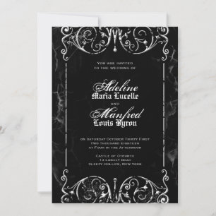 Gothic-Victorian-Hochzeits-Einladungen zu Hallowee Einladung