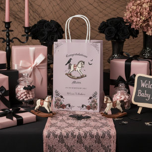 Gothic-Victorian-Schaukelpferd-Mädchen-Baby-Party Mittlere Geschenktüte