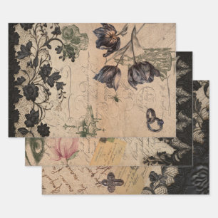 Gothic-Victorian-Shabby-Chic-Mischung Geschenkpapier Set