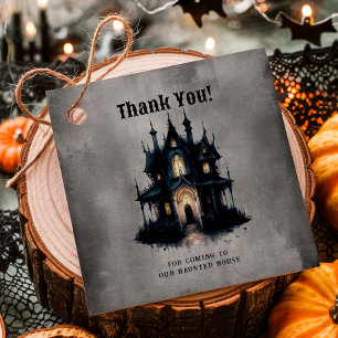 Gothic Victorian Spukhaus Halloween Dankeschön Geschenkanhänger