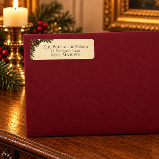 Gothic-Victorian-Weihnachts-Rücksendeetikett