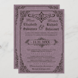 Gothic Viktorianisch Damask Wedding Invites Einladung