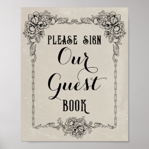Gothic Viktorianisch Editable Party Event Sign Poster