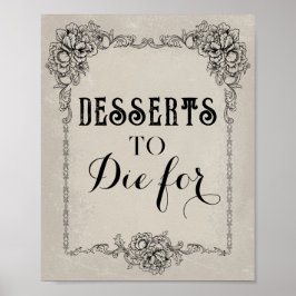 Gothic Viktorianisch Editable Party Event Sign Poster