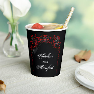 Gothic Viktorianisch Spooky Burgundy Pappbecher