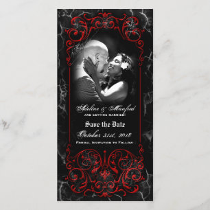 Gothic Viktorianisch Spooky Red Custom Save the Da Save The Date