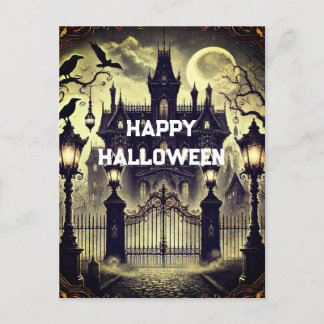 Gothic viktorianisch vintage Frohes Halloween Feiertagspostkarte