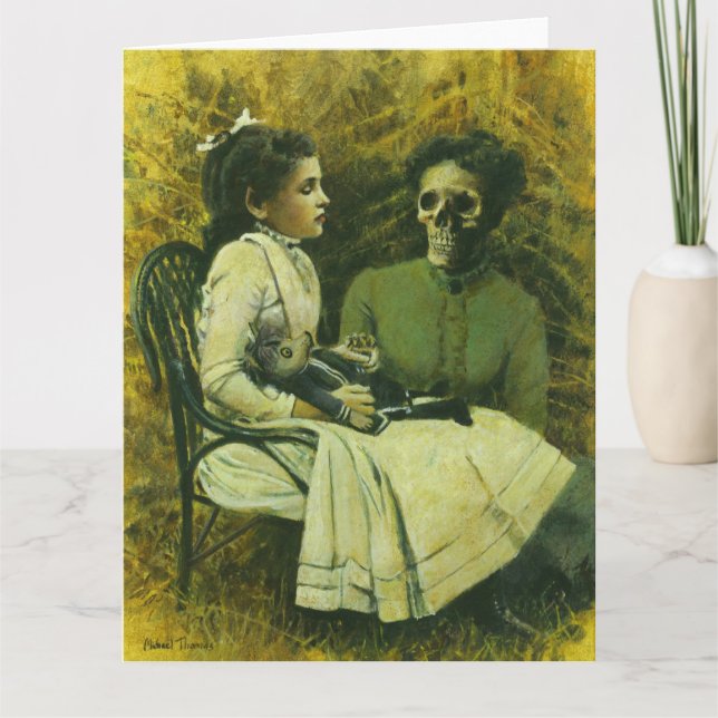 Gothic Viktorianisch Wereolf Girl Große Grüße Kart Karte (Vorderseite)