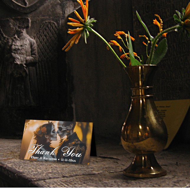 Gothic Viktorianische, einzigartige Dunkle Hochzei Platzkarte (Gothic Victorian Unique Dark Wedding Place Card)