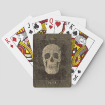 Gothic Vintag Antique Sepia Texture Skull Tarot
