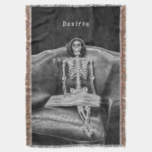 Gothic Vintag Black and White Funny Skelett