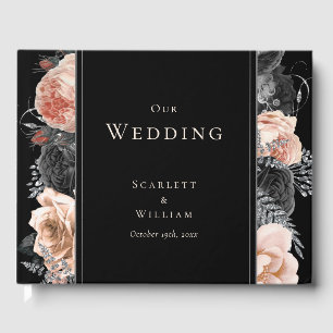 Gothic Vintag Black Blush Wedding Gästebuch