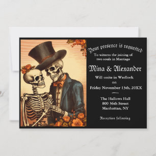 Gothic Vintag Skeleton Couple QRC