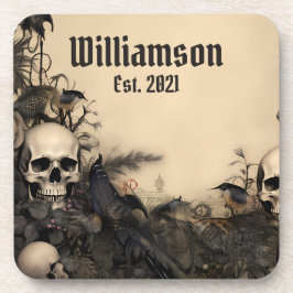 Gothic Vintag Skulls Getränkeuntersetzer