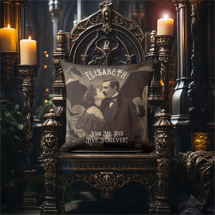 Gothic Vintag Viktorianisch Dracula Kiss Halloween Kissen