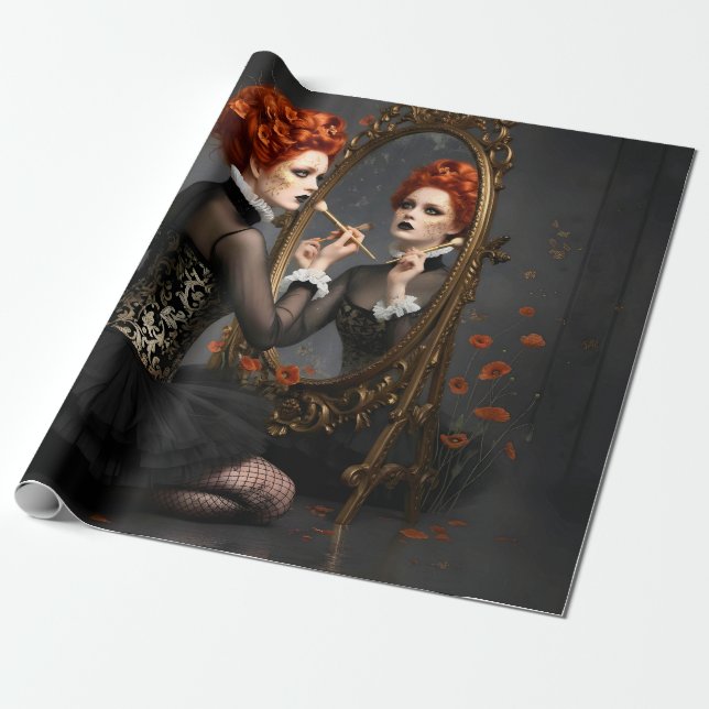 Gothic Vintage Art Design Geschenkpapier (Ungerollt)