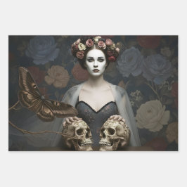 Gothic Vintage Art Design Geschenkpapier Set