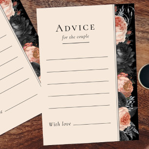 Gothic Vintage Schwarze Hochzeitsratgeber-Karte Hinweiskarte