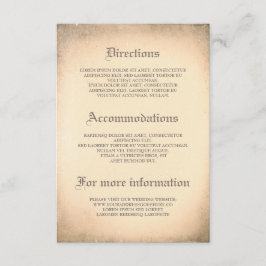 Gothic Vintage Wedding Details - Informationen Begleitkarte