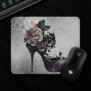Gothic Vogue   Mute Pastel Rose Mode Stiletto Mousepad