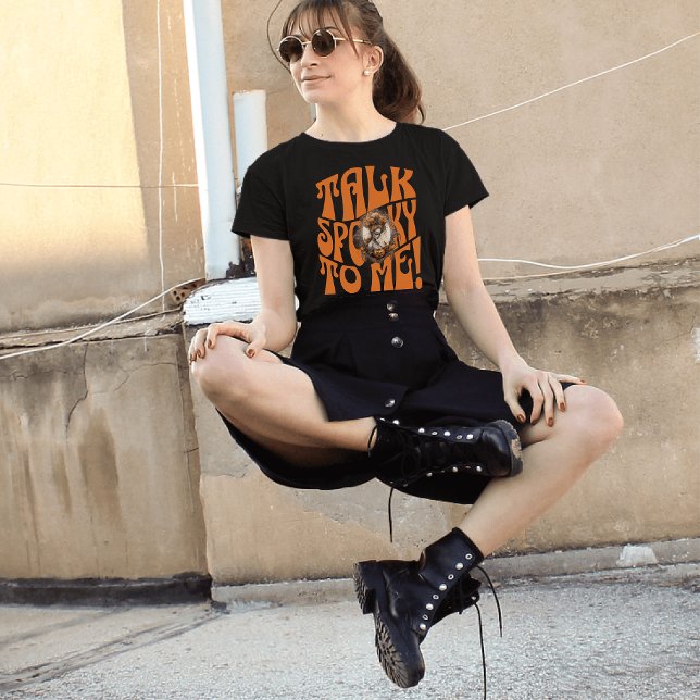 Gothic-Vortrag sprach für mich Pumpkin Hexenmeiste T-Shirt (Talk Spooky to Me Halloween Queen Spooktacular Design)