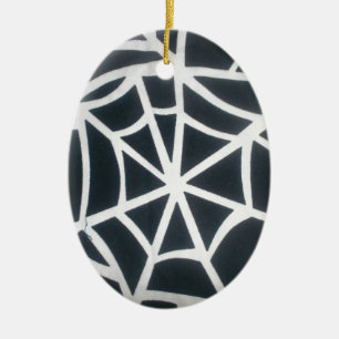 Gothic Web Velocity Bold Black and White Designer Keramikornament