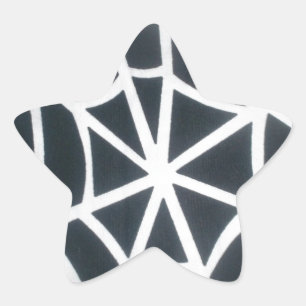 Gothic Web Velocity Bold Black White Spinnennetz D Stern-Aufkleber